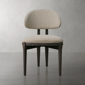 Chaise de salle à manger moderne et luxueuse en bois massif d'acajou Mobilier de salle à manger latérale rembourrée pour hôtel, maison et appartement - Product Image 3