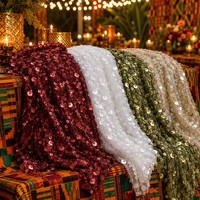Tissu en dentelle perlée argentée 2026, luxueux, scintillant, avec perles, tissu en dentelle africaine, personnalisable OEM, échantillon gratuit