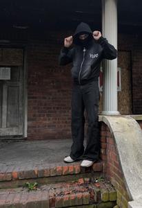 เสื้อมีฮู้ดแบบสวมหัวมีซิปออกแบบได้ตามที่ต้องการสำหรับผู้ชายเสื้อฮู้ดแบบรูดซิป450GSM และโลโก้แบบถัก - Product Image 5