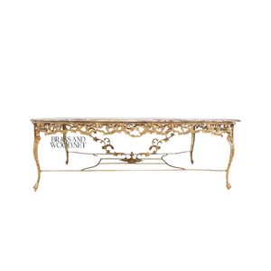 Mesa de Centro de Lujo con Tapa de Mármol Premium y Base de Latón Intrincada, Perfecta para Decoración Elegante de Sala de Estar - Product Image 3
