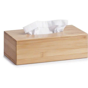 Porte-boîte à mouchoirs en bambou élégant avec accès lisse pour décor écologique de salon cuisine salle de bain - Product Image 5