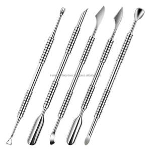 Empujador de Cutículas de Doble Cabeza de Acero Inoxidable Estilo Europeo, Herramienta de Manicura y Pedicura para Limpieza de Uñas - Product Image 5