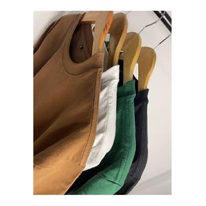 เสื้อยืดผ้าฝ้ายอัด100% เปล่า180กรัมสำหรับผู้หญิงเสื้อยืดแฟชั่นใส่ทุกวันเส้นด้ายย้อมระบายอากาศได้ดี - Product Image 4