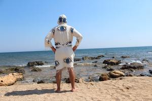 Turc coton à capuche peignoir Robe déshabillé séchage rapide à manches longues doux femmes hommes bonne qualité taille Option maison Sauna plage - Product Image 3