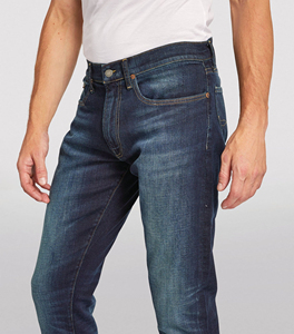 2024 Customized Printing Blue Denim Pants for Men OEM Service Slim Stretch Straight Style with Exterior Pockets Own Branded - Product Image 4