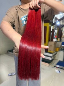 Lots de Cheveux Humains Bruts 100% Vietnamiens en Gros, Lisses et Soyeux, Double Trame, Tissage à la Machine, Extensions de Cheveux Roux Naturels - Product Image 3