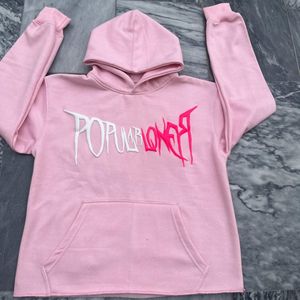 Sweat à capuche en coton épais de haute qualité pour hommes Sweat-shirt personnalisé surdimensionné imprimé bouffée avec techniques brodées - Product Image 4