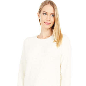 Maglione Teddy Open Knit da Donna Sanctuary, Traspirante, Bianco, Taglia Grande, Design Casual Stampato con Logo Frontale per Autunno/Inverno - Product Image 2
