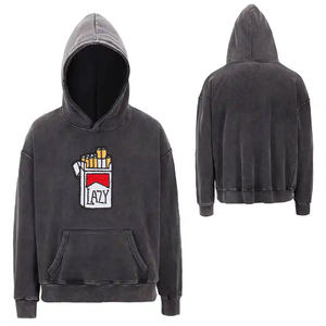 เสื้อฮู้ดซักแบบสวมหัวของผู้ชายเสื้อฮู้ดผ้าคอตตอนผ้าขนแกะ100% สำหรับฤดูหนาวเสื้อผ้าลำลองพิมพ์ลายสตรีทแวร์ที่ดีที่สุดตามสั่ง - Product Image 4