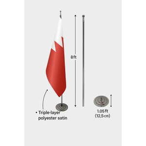 World <b>Flag</b>-Bahrain-3x5ft-Aluminum <b>Pole</b>-Digital Printing-Plastic & Polyester Material-Car & Display Usage - Product Image 6