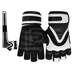 ถุงมือออกกำลังกายหนังสังเคราะห์พรีเมี่ยมพร้อมสายรัดข้อมือปรับได้สำหรับยิมและกีฬายกน้ำหนัก - Product Image 4