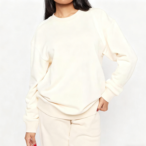 Sudaderas Personalizadas de Alta Calidad, Ecológicas, Transpirables, Casuales, de Algodón y Felpa, con Cuello Redondo y Bolsillos para Mujer - Product Image 3