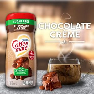 Cof-fee-mate Sugar Free Creamy Chocolate Powdered <b>Coffee</b> <b>Creamer</b>, 10.2 Ounce - Product Image 2