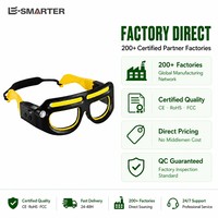 Lampe frontale rechargeable de style lunettes, corps en plastique ABS TPE, lumière LED de sécurité pour le camping, la randonnée, la plongée