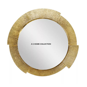 Miroir mural décoratif en métal avec cadre de finition doré Miroir mural au design moderne pour hôtel restaurant Article décoratif - Product Image 4