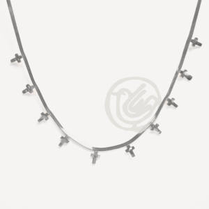 Collar con Colgante de Cruz de Cadena de Serpiente de Acero Inoxidable YFB 281 P, Joyería de Moda con Significado Religioso - Product Image 2