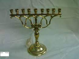 Elegant Finish Brass Menorah Candle Holder Hanukkah Candle Stand Jewish <b>Lamp</b> Decorative Home Accent - Product Image 2