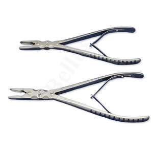 Rongeurs ortopédicos de hueso de alta calidad, doble articulación, instrumentos quirúrgicos curvos rectos de 180mm/240mm, acero inoxidable - Product Image 1