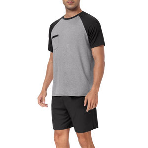 Ensemble de survêtement d'été en coton respirant pour homme, 2 pièces, ensemble décontracté de jogging pour homme, t-shirt à manches courtes et short, ensembles jumeaux - Product Image 6