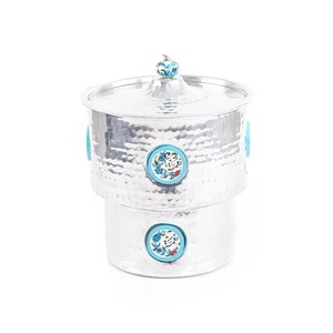 Long-lasting Aluminum Steel Casserole <b>Hot</b> <b>Pot</b> with Wooden Stand Polished and Easy-to-clean Surface for Everyday - Product Image 3