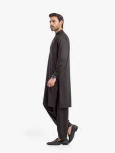 Salwar Kameez traditionnel pakistanais pour hommes, tenue décontractée pour les fêtes, robe musulmane pour l'Aïd et les célébrations - Product Image 4