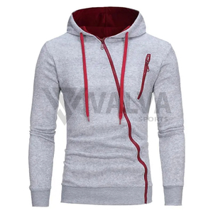 Sudaderas con capucha con cremallera de alta calidad 100% algodón polar patrón sólido temporada de primavera tela térmica hecha en Pakistán - Product Image 4