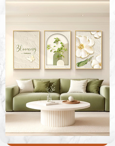 Art mural suspendu imprimé à l'aquarelle de paysage moderne haute définition pour le salon, la chambre à coucher, fond, protection de l'environnement en cristal - Product Image 2