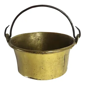 Olla caliente de cocina de Metal de latón puro para freír utensilios de cocina beneficios saludables latón martillado Kadai - Product Image 4