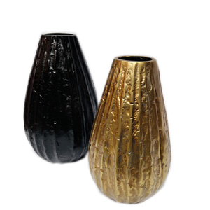 Florero de Metal de aluminio y bronce, diseño moderno para la decoración del hogar y la boda, jarrones de Metal altos de oro antiguo hechos a mano para Decoración - Product Image 3
