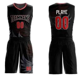 Vente en gros de nouveaux uniformes de basket-ball de sublimation au prix de haute qualité, réversibles et entièrement personnalisés avec logo