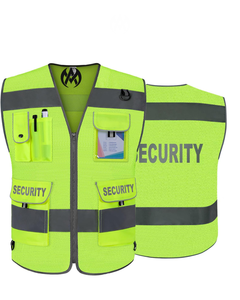 Chaleco DE SEGURIDAD reflectante de alta visibilidad para hombres y mujeres, chaleco duradero Reversible transpirable de 9 bolsillos reforzado para seguridad - Product Image 1
