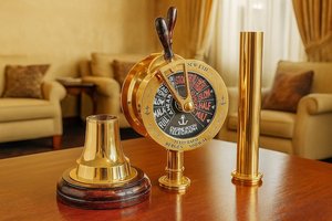 Brass Ship Telegraph Vintage <b>Nautical</b> <b>Decor</b> - Product Image 4