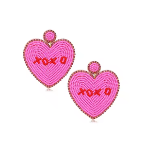 Boucles d'oreilles de broderie élégantes en forme de Hart pour femmes Style de luxe pour l'artisanat de fête ou d'anniversaire par MD Cheap Price - Product Image 1