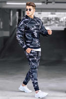 Survêtement de Sport OEM Homme en Coton Noir, Ensemble de Survêtement Jogging pour Hommes, Fabrication Turque en Gros