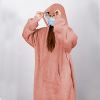 Sweat-shirt à capuche géant en tricot de haute qualité, grande capuche, en flanelle pelucheuse, en polaire écologique, doux, ours coréen, adulte, hiver, chaud