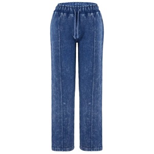 OEM Custom <b>Oversized</b> Streetwear Vintage Acid Gym Set Hoodie and <b>Joggers</b> Stone Wash Custom Sweatpants Tracksuits for Women - Product Image 4
