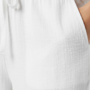 Pantalones cortos lisos de algodón para mujer, informales, suaves y cómodos, ropa de verano, pantalones cortos de moda de cintura alta para uso diario y en el gimnasio - Product Image 4