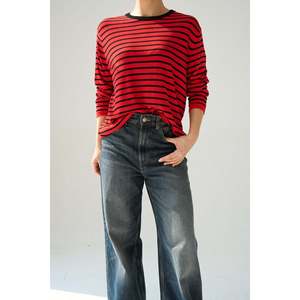 <b>Red</b>-<b>Black</b> <b>Striped</b> <b>Sweater</b> - Product Image 3