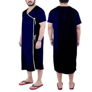 Batas de Paciente Tejidas Ecológicas Hechas a Medida al por Mayor a Precio Económico, Bata de Hospital de Manga Corta con Hombros Descubiertos - Product Image 4