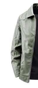 Veste en cuir de style vintage de haute qualité avec boutons et fermeture éclair, approvisionnement ODM - Product Image 2