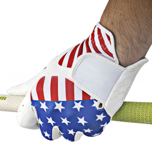 ถุงมือกอล์ฟหนังแกะด้านซ้ายมือสำหรับเล่นกีฬาระบายอากาศสีขาวโลโก้ตามสั่ง - Product Image 4