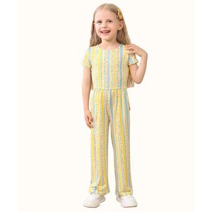 Tenues en bambou pour filles d'âge préscolaire, tissu jersey tricoté respirant - Product Image 2