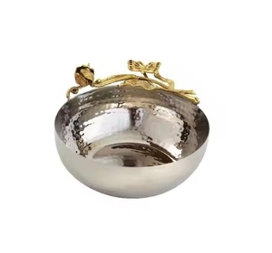 Último 2024 diseño personalizado más vendido rama de árbol dorado de Metal estilo elegante nuevo cuenco decorativo de lujo para servir fruta - Product Image 1