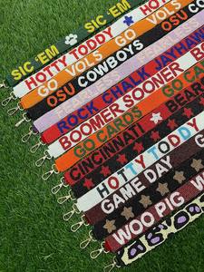 Correas Personalizadas para Bolsos con Cuentas de Níquel MULTI-STARS 'Hook Em Horns', Accesorio de Moda, Correa con Cuentas, Grabado e Impresión - Product Image 3