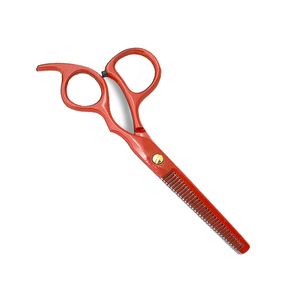 Ciseaux de coiffeur enduits de couleur rouge 6 pouces de ciseaux de dent plus minces de cheveux d'acier inoxydable pour l'usage de maison et de salon - Product Image 5