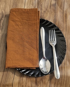 Servilleta de tela de cóctel de Color Óxido de lujo moderna hecha a mano ecológica algodón de piedra reutilizable para hoteles y bodas al por mayor - Product Image 5