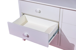 Dakota <b>6</b>-<b>Drawer</b> Dresser Elegant White Modern Design Durable Eco-Friendly Solid Rubber Wood Spacious Storage Apartment Bedroom - Product Image 5