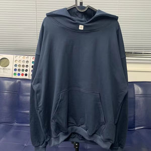 Fabricant Vente en gros Vêtements de rue personnalisés pour hommes, sweats à capuche unis surdimensionnés 400 g/m², poids lourd 100% coton, livraison DDP - Product Image 1