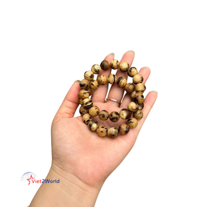 Elegante pulsera de Oud de Vietnam hecha a mano con madera de agar pura de la más alta calidad con cuentas de madera de Rosario para regalos bajo el agua - Product Image 4