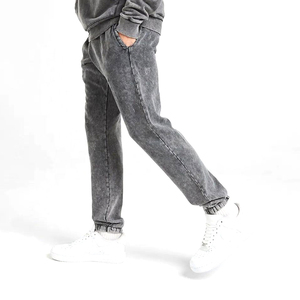 Costumes personnalisables en polaire pour hommes ensembles pour hommes sweat à capuche en coton sérigraphie logo survêtement de lavage en détresse - Product Image 2